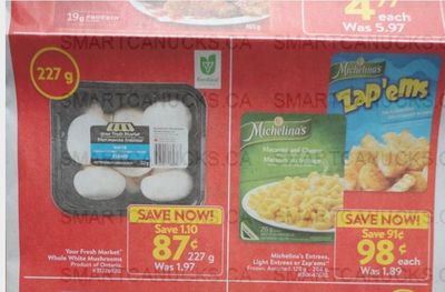 Walmart Ontario: Your Fresh Market Whole White Mushrooms 87 Cents