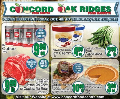 Concord Food Centre & Oak Ridges Food Market Flyer October 4 to 17