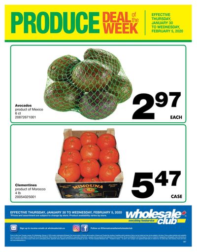 Wholesale Club (ON) Produce Deal of the Week Flyer January 30 to February 5
