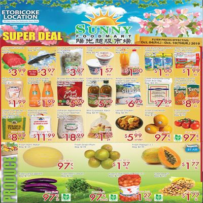 Sunny Foodmart (Etobicoke) Flyer October 4 to 10