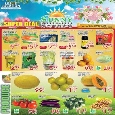 Sunny Supermarket (Leslie) Flyer October 4 to 10