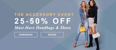 GUESS Factory Canada Deals: Save 25% – 50% OFF Accessories + 50% OFF Sale