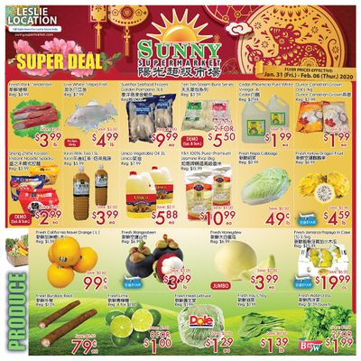 Sunny Supermarket (Leslie) Flyer January 31 to February 6