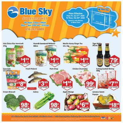 Blue Sky Supermarket (North York) Flyer January 31 to February 6