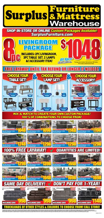 Surplus Furniture & Mattress Warehouse (Winnipeg) Flyer February 8 to 28