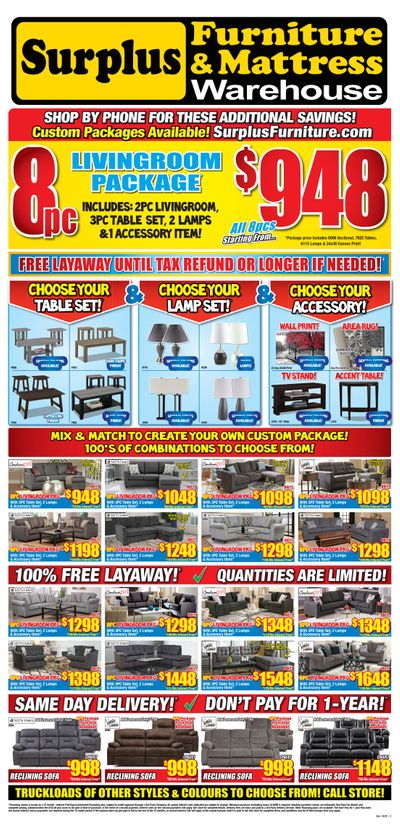 Surplus Furniture & Mattress Warehouse (Sudbury) Flyer February 8 to 28