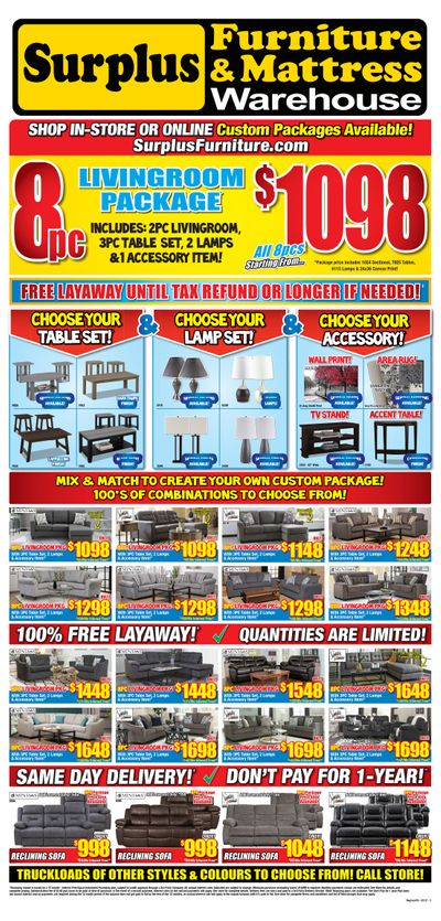 Surplus Furniture & Mattress Warehouse (Saskatoon) Flyer February 8 to 28