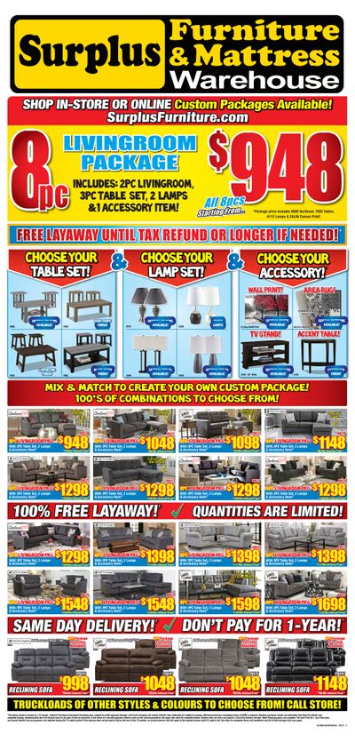 Surplus Furniture & Mattress Warehouse (Moncton) Flyer February 8 to 28
