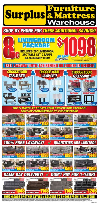 Surplus Furniture & Mattress Warehouse (Grand Falls Windsor) Flyer February 8 to 28