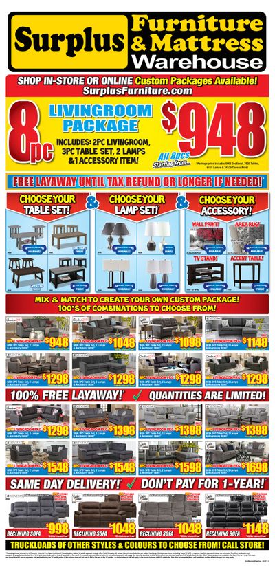 Surplus Furniture & Mattress Warehouse (Charlottetown) Flyer February 8 to 28
