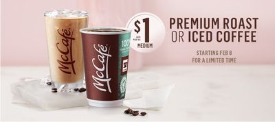 McDonald’s McCafé Canada Coffee or Iced Coffee for $1