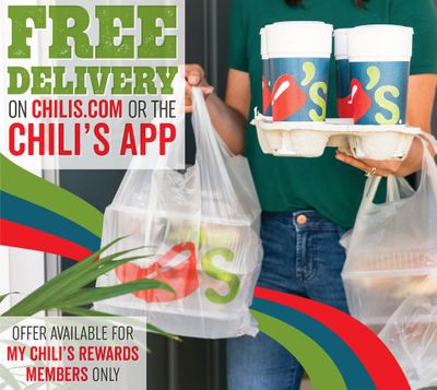 My Chili's Rewards Members Can Claim Free Delivery With an Adult Entree Purchase Through to February 11