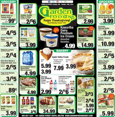 Garden Foods Flyer October 4 to 10