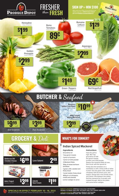 Produce Depot Flyer February 10 to 16
