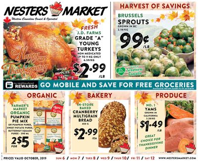 Nesters Market Flyer October 6 to 12