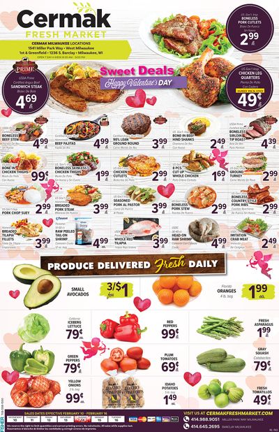 Cermak Fresh Market (WI) Valentine's Day Sale Weekly Ad Flyer February 10 to February 16, 2021