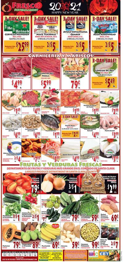 Fresco Supermarket Lunar New Year Sale Weekly Ad Flyer February 10 to February 16, 2021