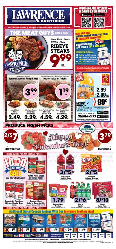 Lawrence Bros Valentine's Day Sale Weekly Ad Flyer February 10 to February 16, 2021
