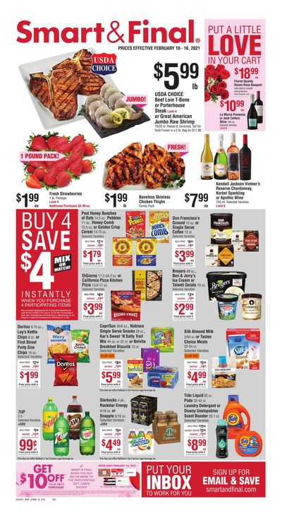 Smart & Final Valentine's Day Sale Weekly Ad Flyer February 10 to February 16, 2021