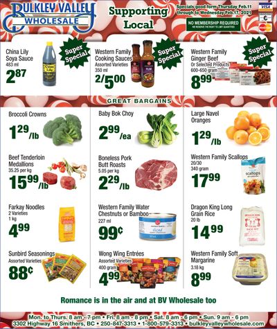 Bulkley Valley Wholesale Flyer February 11 to 17