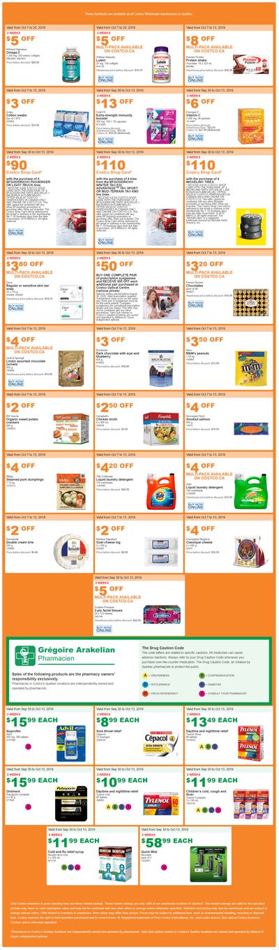 Costco (QC) Weekly Savings October 7 to 13