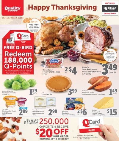 Quality Foods Flyer October 7 to 13