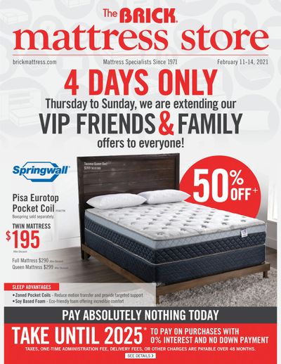The Brick Mattress Store Flyer February 11 to 22