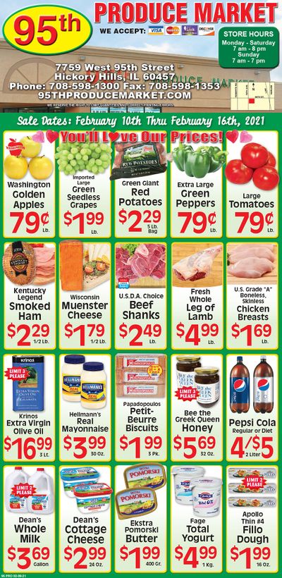 95th Produce Market Weekly Ad Flyer February 10 to February 16, 2021