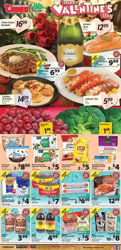 Times Supermarkets Valentine's Day Sale Weekly Ad Flyer February 10 to February 16, 2021