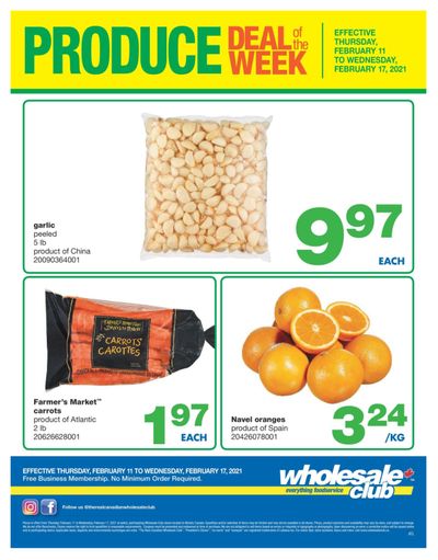 Wholesale Club (Atlantic) Produce Deal of the Week Flyer February 11 to 17