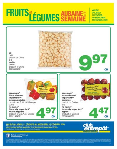 Wholesale Club (QC) Produce Deal of the Week Flyer February 11 to 17