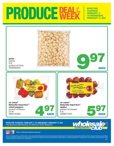 Wholesale Club (West) Produce Deal of the Week Flyer February 11 to 17