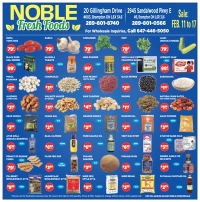 Noble Fresh Foods Flyer February 11 to 17