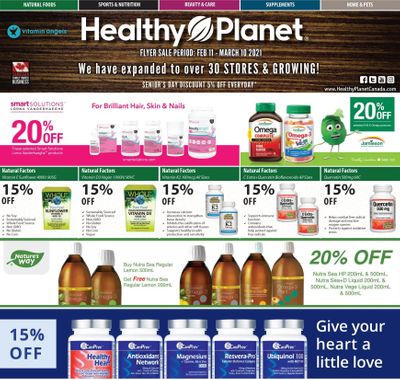 Healthy Planet Flyer February 11 to March 10
