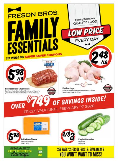 Freson Bros. Family Essentials Flyer January 31 to February 27