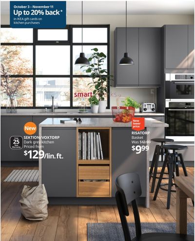 IKEA Canada Kitchen Event: Get up to 20% Back in IKEA Gift Card on Kitchen Purchase