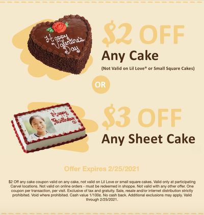 Carvel Spreads the Love with New $3 Off and $2 Off Cake Coupons