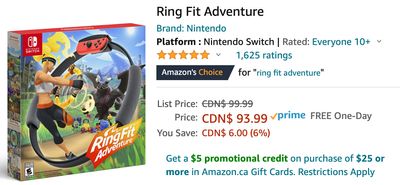 Amazon Canada Deals: Get Ring Fit Adventure for $93.99 + 35% on ASUS 21.5″ LCD Touchscreen Monitor + 37% on LED Garage Lights + More Offers