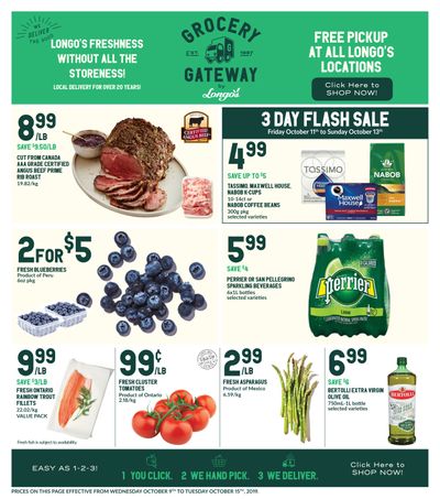 Longo's Grocery Gateway Flyer October 9 to 15