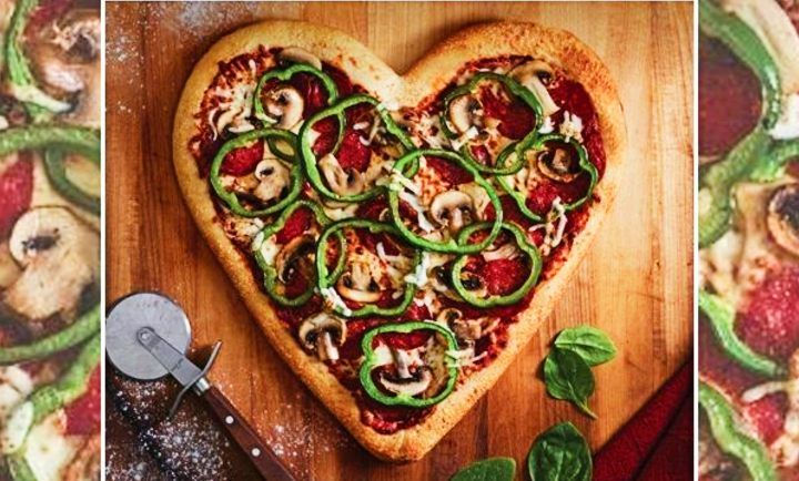 Heart shaped at Boston Pizza Heart shaped at Boston Pizza