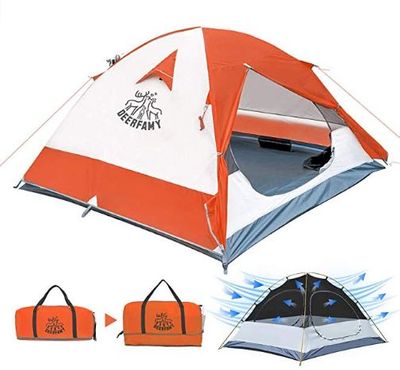 DEERFAMY Camping Tent, 2 Person Camp Tent Waterproof with Aluminum Rod, 3 Person Dome Tent with Double Layers, Lightweigt Portable Tente for Camping Backpacking Family Hiking For $108.99 At Amazon Canada