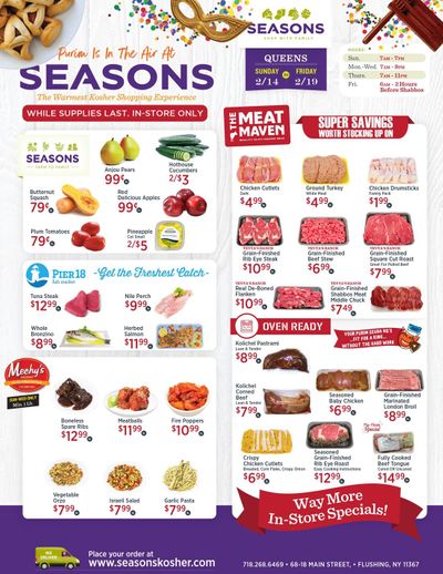 Seasons Purim Sale Weekly Ad Flyer February 14 to February 20, 2021