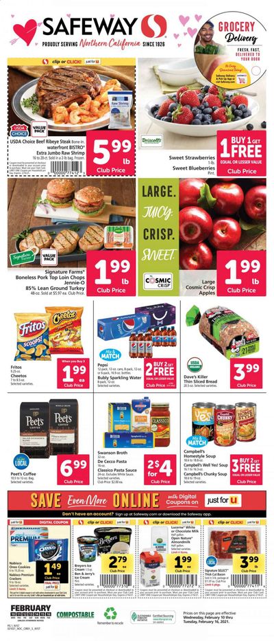 Safeway (AZ, CA, CO, HI, MD, NE, OR, VA, WA) Weekly Ad Flyer February 10 to February 16