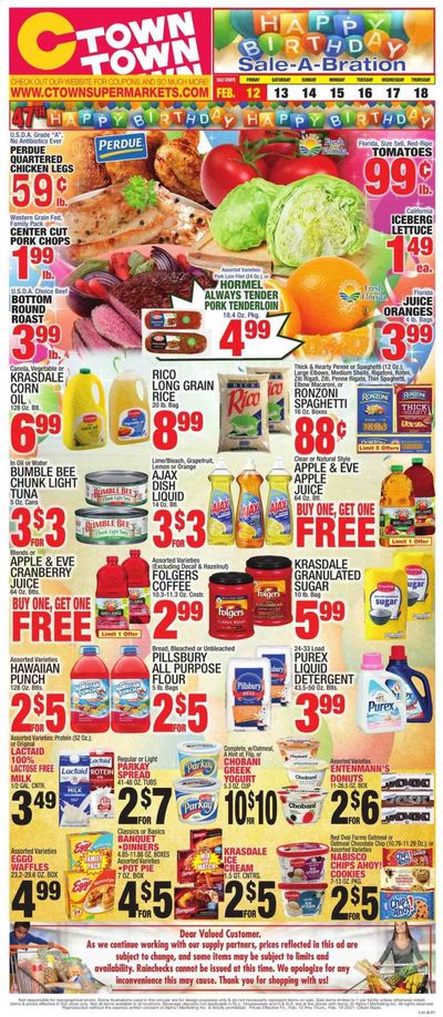 C-Town Weekly Ad Flyer February 12 to February 18