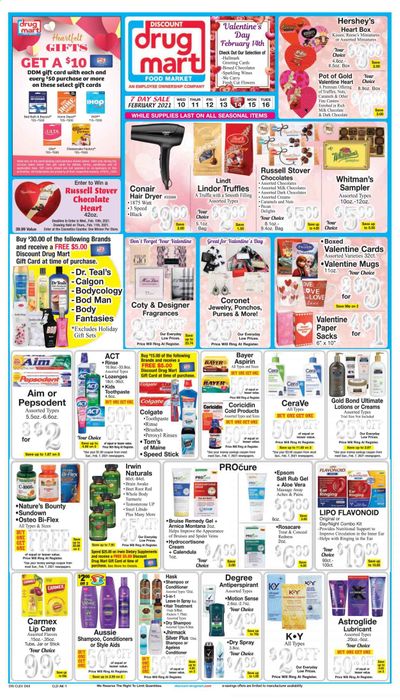 Discount Drug Mart (OH) Weekly Ad Flyer February 10 to February 16