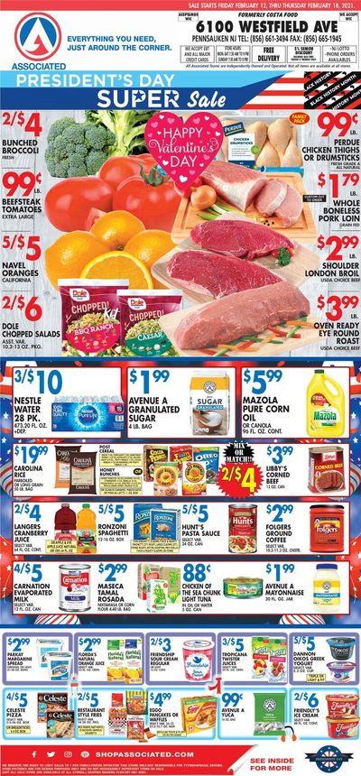 Associated Supermarkets Weekly Ad Flyer February 12 to February 18