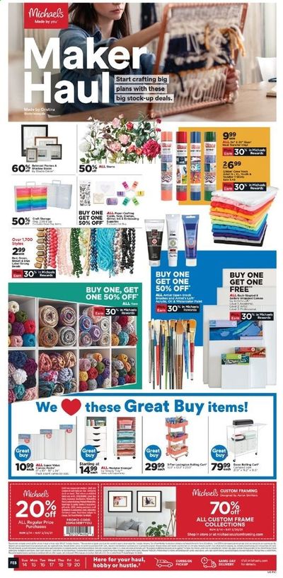 Michaels Weekly Ad Flyer February 14 to February 20