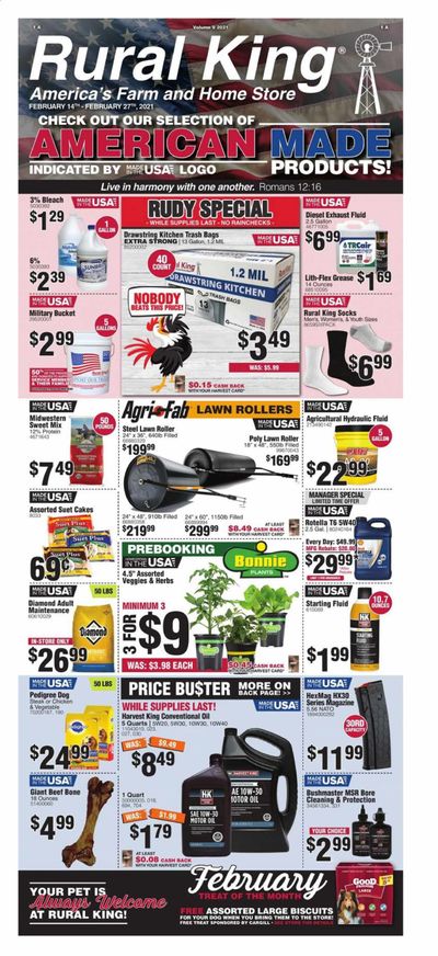 Rural King Weekly Ad Flyer February 14 to February 27