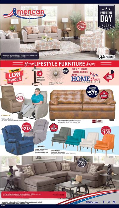 American Furniture Warehouse Weekly Ad Flyer February 13 to February 20