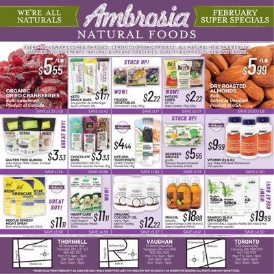 Ambrosia Natural Foods Flyer February 1 to 29